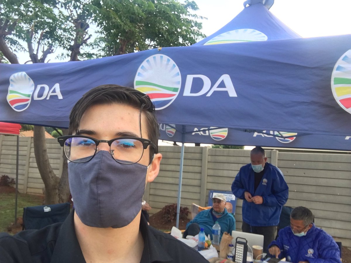 Serving our community in the by-elections today with <a href="/SteveMooreSA/">Stephen Moore</a> <a href="/VincentEarp/">Vincent Earp</a> and other men Evers the f <a href="/Our_DA/">Democratic Alliance</a>