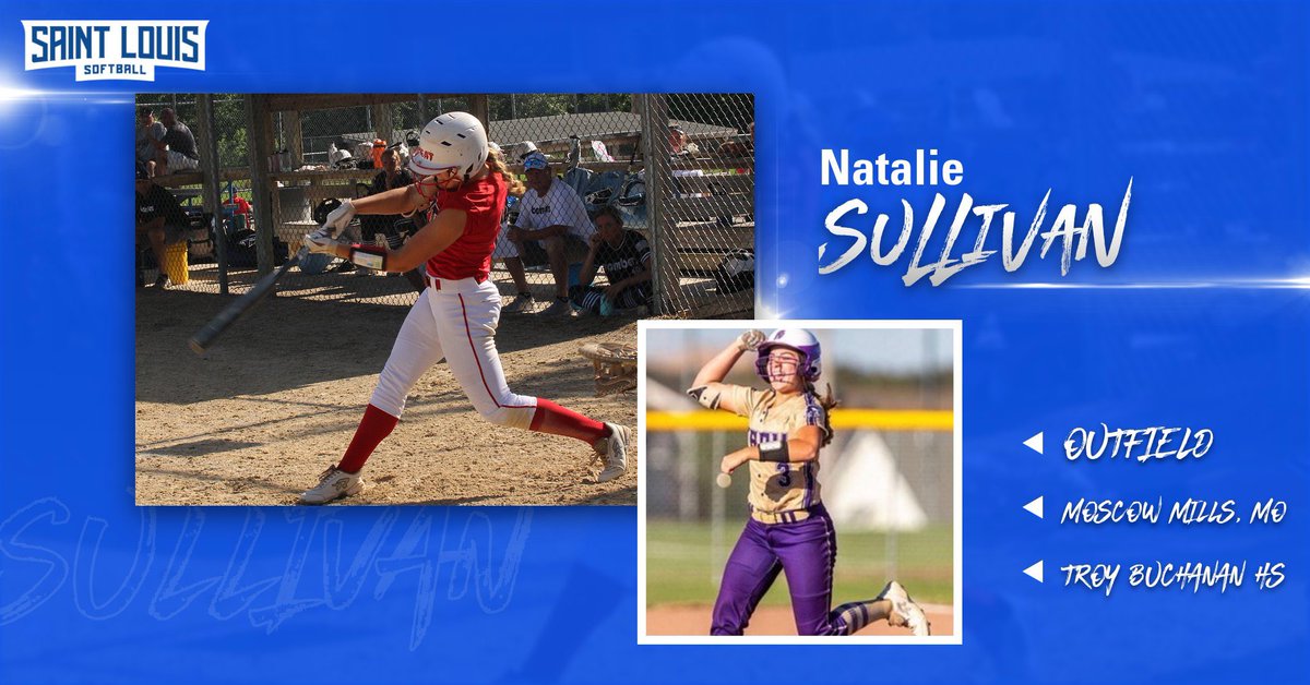 Excited to announce Natalie Sullivan as newest addition to the Billiken Softball family!  Welcome to SLU!