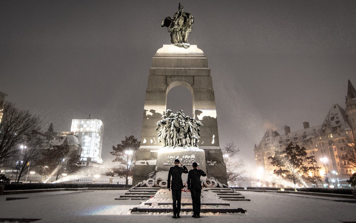 Remembering and thanking from a distance this year but remembering all the same. This photo was from last year while visiting the National War Memorial in the evening following the ceremony. #RemembranceDay #LestWeForget  #CanadaRemembers