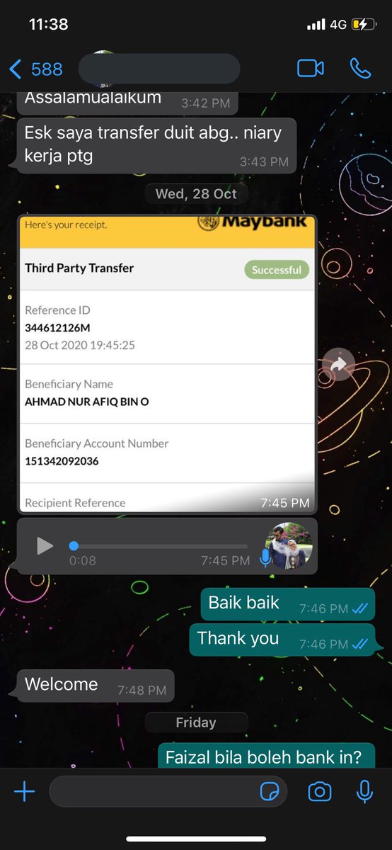 Aku cuma minta duit overhead shj. Sbb dia memang dah tak mampu sngt dah nak bayar. Ni semua aku anggap dugaan. Alhamdulillah skrg dia bayar. Walaupun rm100 sbulan. Tak apa lah.