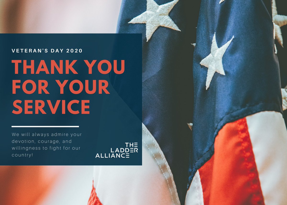 TLadderAlliance's tweet photo. Happy Veterans Day, and thank you to all who have served in defense of our freedoms. 🇺🇸 https://t.co/IUoG3TcWLZ