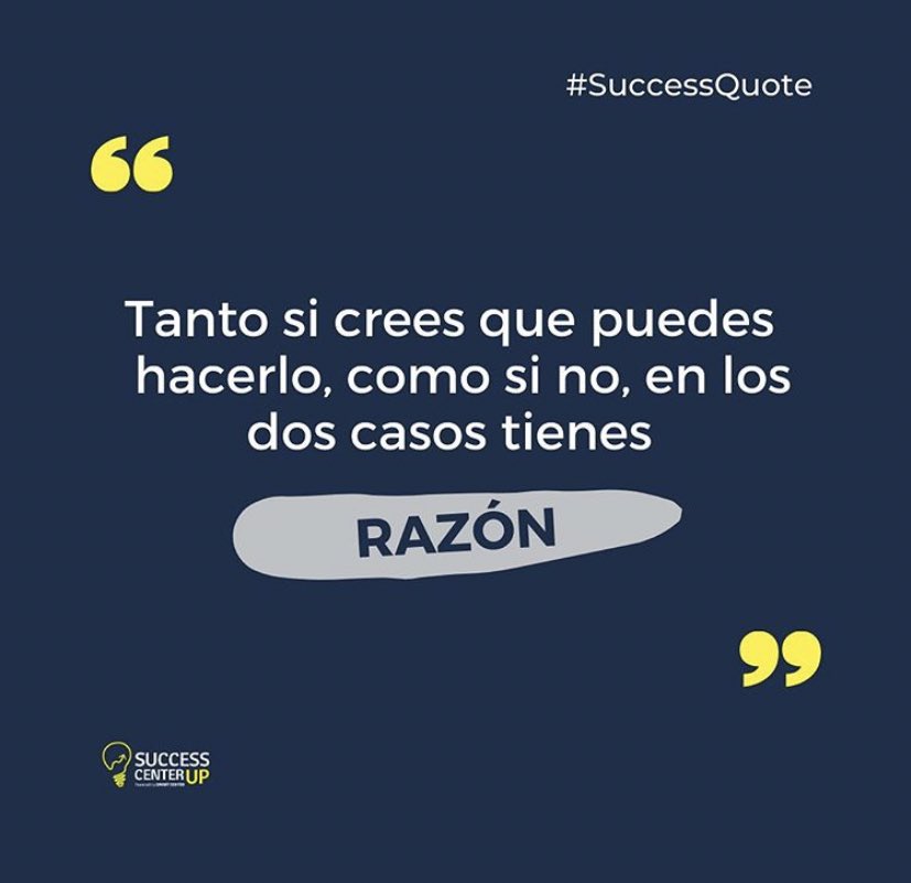 SuccessCenterU1's tweet photo. Lo que piensas de ti puede empujarte a que logres tus objetivos, pero también puede ser una limitante y no permitirte avanzar... ¿Qué eliges tú? 😎⁣
⁣
#SuccessCenterUP #UPMX #ViveUP https://t.co/esUIIsSXRi