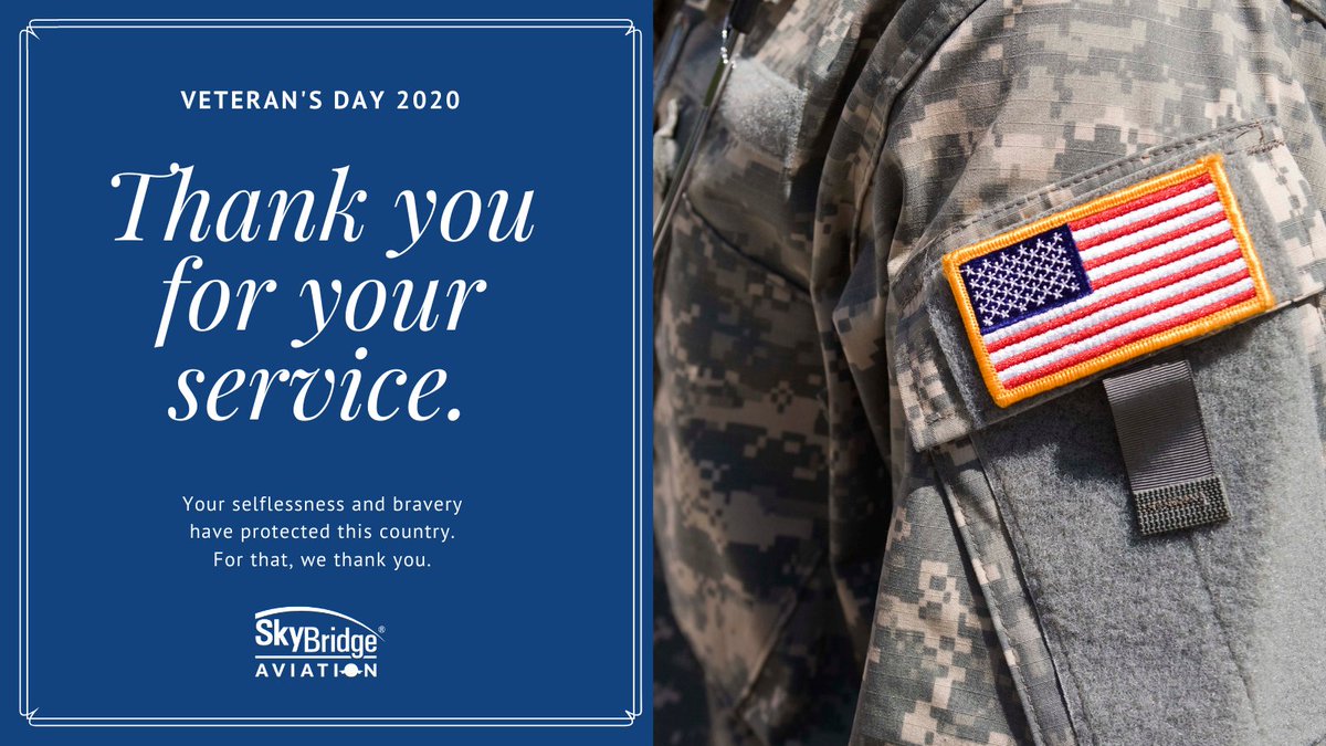 sb_aviation1's tweet photo. "The willingness of America's veterans to sacrifice for our country has earned them our lasting gratitude." - Jeff Miller

Know a veteran? Tag them below! 🇺🇸🎖️

#thankyouveterans #veteransday #honorveteransday #aviation #SBA #aviationindustry #airlinenews https://t.co/aTCbf86AaT