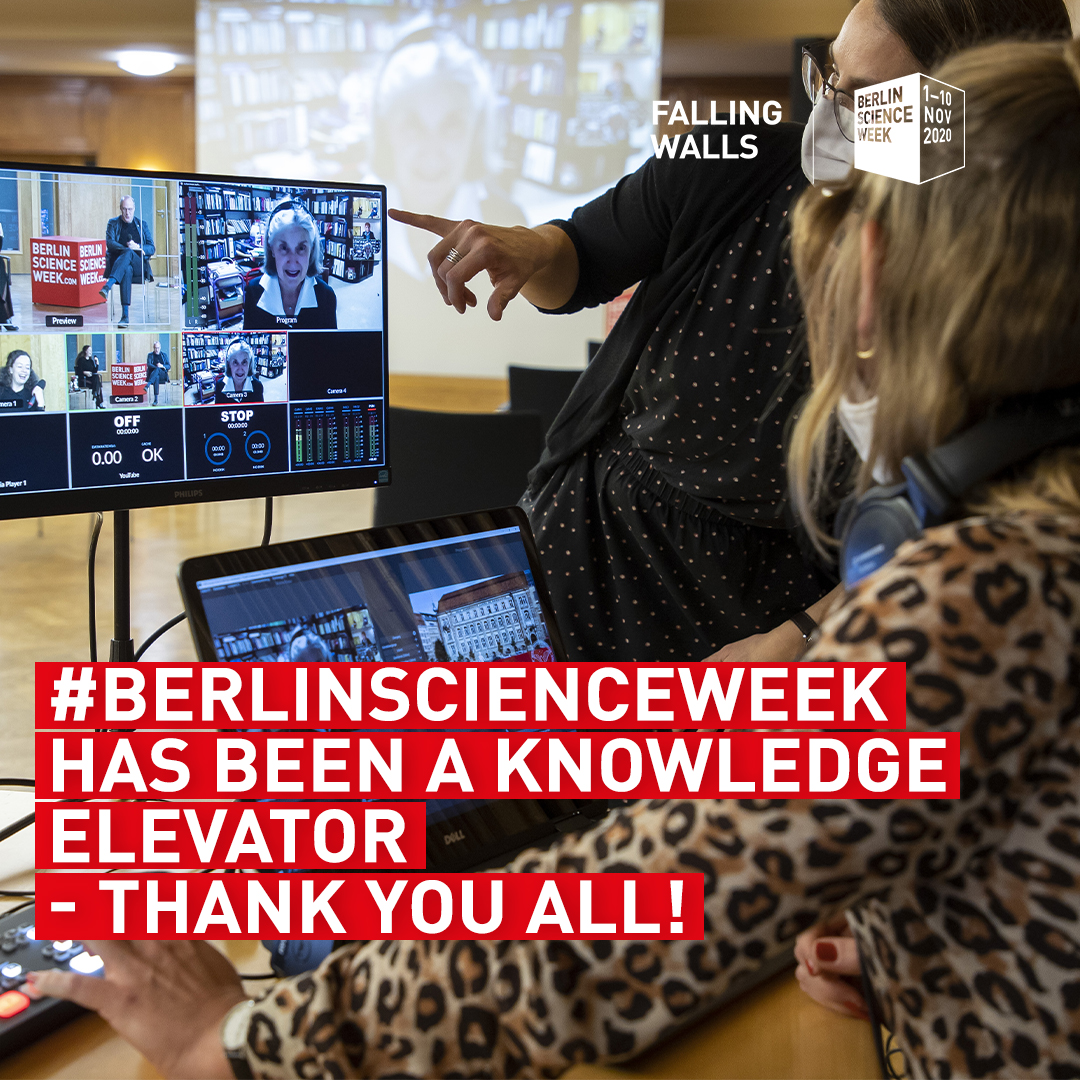 BerlinSciWeek's tweet photo. The #BerlinScienceWeek would like to thank you once again for this incredible #WorldScienceSummit 2020. 🎊👏

It has been our pleasure!

👉 And although we do not know what 2021 will look like, we know for sure that we will be there. We hope to see you then! 
@falling_walls https://t.co/iVFbzRsGmt