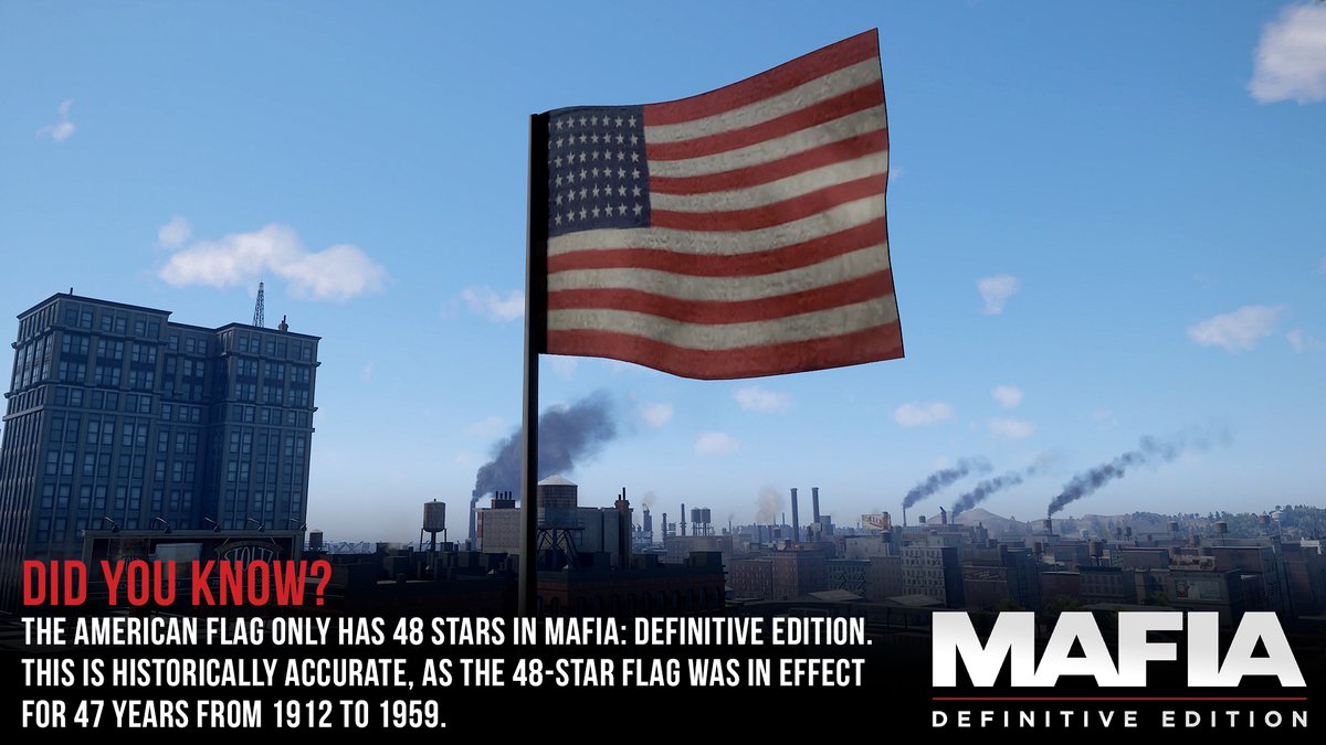 mafiagame's tweet photo. From the heavy vintage-feeling cars to even the little stars on the American Flag, the team put tons of time and energy in the details of Mafia: Definitive Edition. https://t.co/i3Wecx0kzj