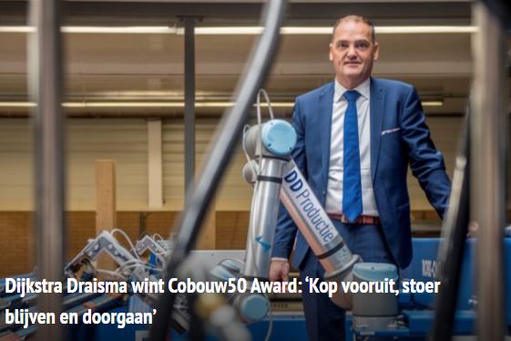 DijkstraDraisma's tweet photo. Wow! We hebben de #Cobouw50 Award gewonnen: de best presterende bouwonderneming van Nederland. 🙏 Dank aan iedereen waarmee we samenwerken voor dit prachtige resultaat. @BienseDijkstra nam zojuist de award in ontvangst in de studio. Lees meer via: https://t.co/aAiTyjkwZ7 https://t.co/Sbna3mFZXa