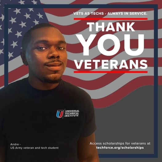 AdvanceAutoPro's tweet image. Happy #VeteransDay! We join @TechForceFound in honoring and thanking #veterans for their service to our country.
Access transportation technician training scholarships for veterans at techforce.org/scholarships #FutureTechTuesday #VetsasTechs #VetsatWork
