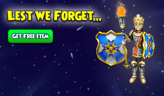 Wizard101's tweet photo. Lest we forget... 🛡️

To honor all those who have served their country, we're giving away the new Torch and Shield of Valor weapon for Veterans Day! https://t.co/ZORCTKmd4n #Wizard101 https://t.co/VBYfwNHLqq