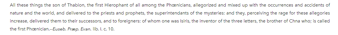 Philo of Byblos used a literary device of translating the writings of an ancient priest. From the fragments, I think there was a religious motive. He wanted to rationalize mythology and religion. Philo considered myths to be historical allegories, and had some reverence for Thoth