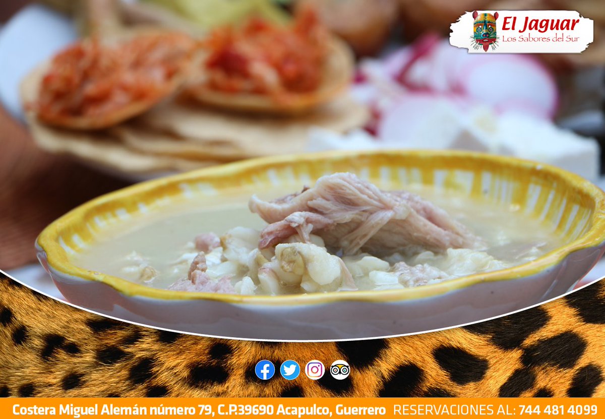 ElJaguarRest's tweet photo. ¿Ya tienes donde ir a comer este #JuevesPozolero?
Somos sabor y tradición en todos nuestros platillos 👌 reserva y disfruta nuestro rico pozole. 

#SaborYTradición
#Pozole
#Acapulco
#mexicanfood
#comidamexicana
#consumelocal https://t.co/4mfmSzLFkE