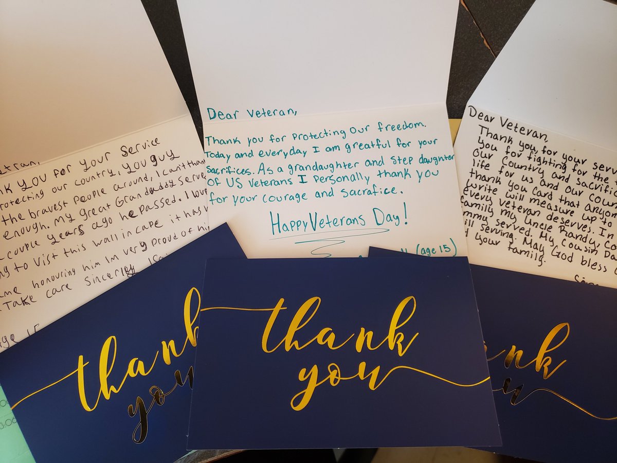 HeatherlyBlack's tweet photo. Daily writing idea from my wonderful co-teacher, Deanna Phillips: thank-you notes for veterans. ❤️ https://t.co/nD9ykmsz6r