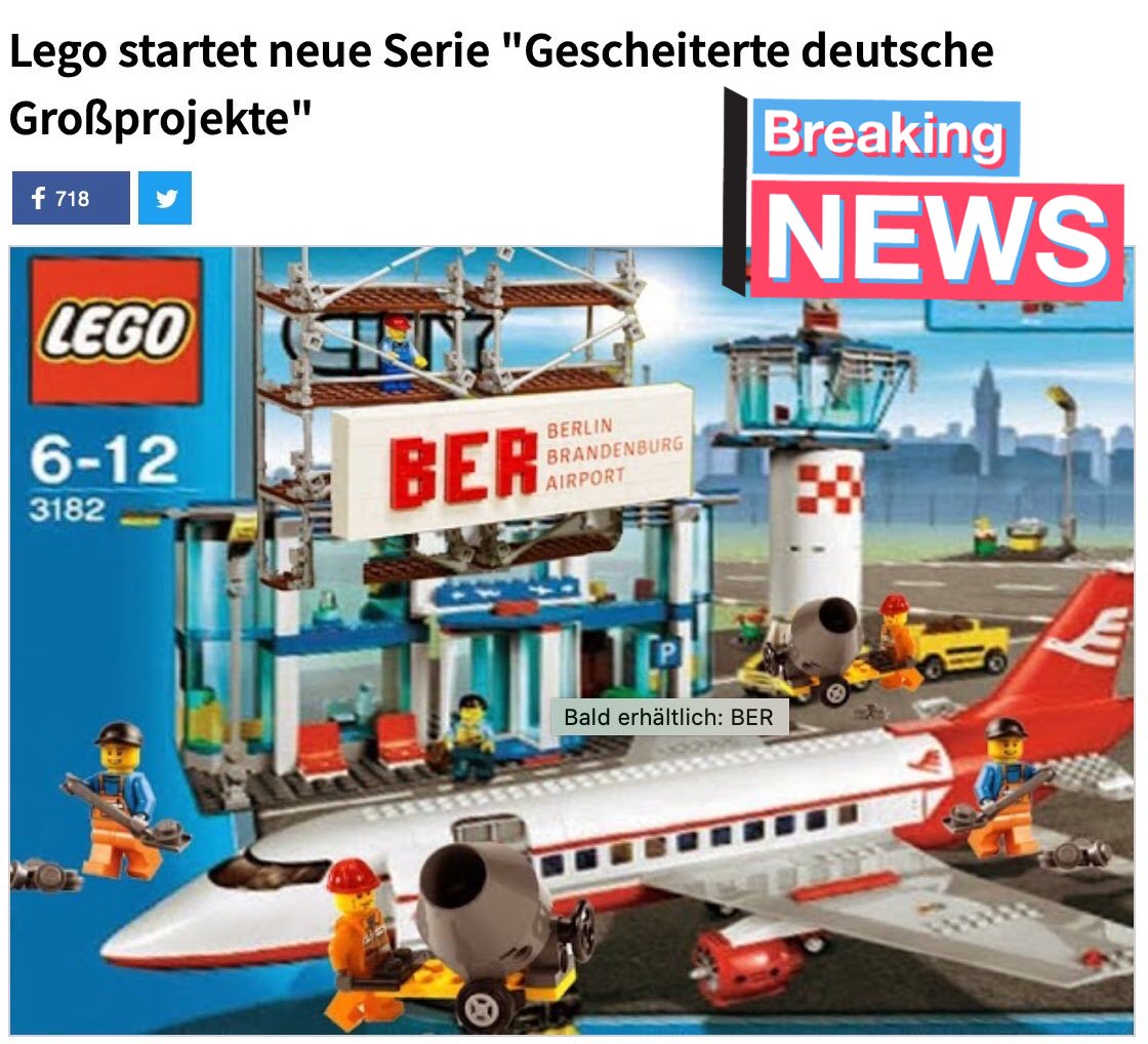 DominicFranck's tweet photo. Lego ruft das sehr erfolgreiche Produkt “Gescheiterte deutsche Großprojekte l” zurück https://t.co/ZiqONXPPXT