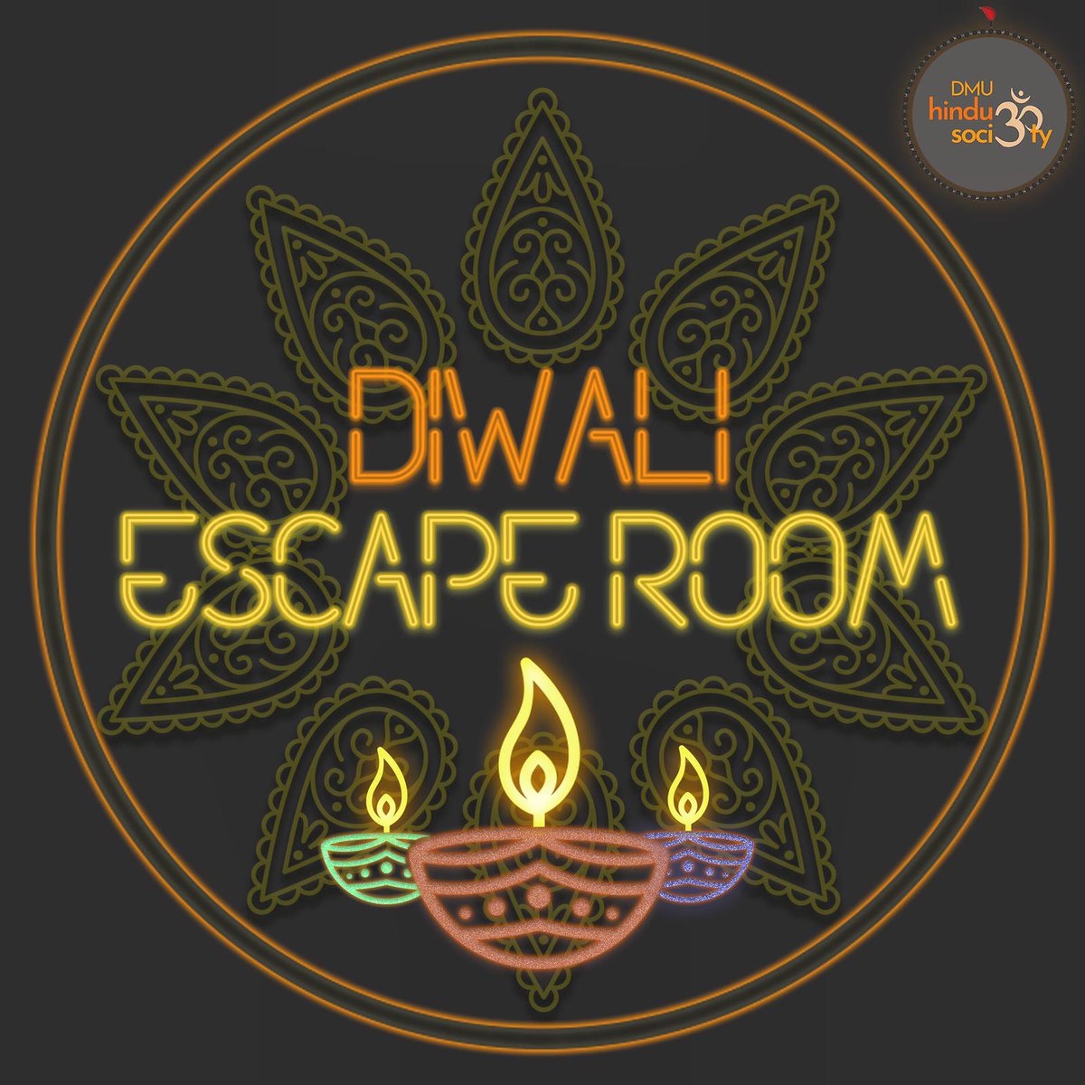 🔊 DMU Hindu Society presents 🔊
THE DIWALI ESCAPE ROOM

Use your brains 🧠 and wits to get through the journey of Ramayana to escape 14 years of exile.

To find out more, join our Freshers Whatsapp Group. (Link in Bio)