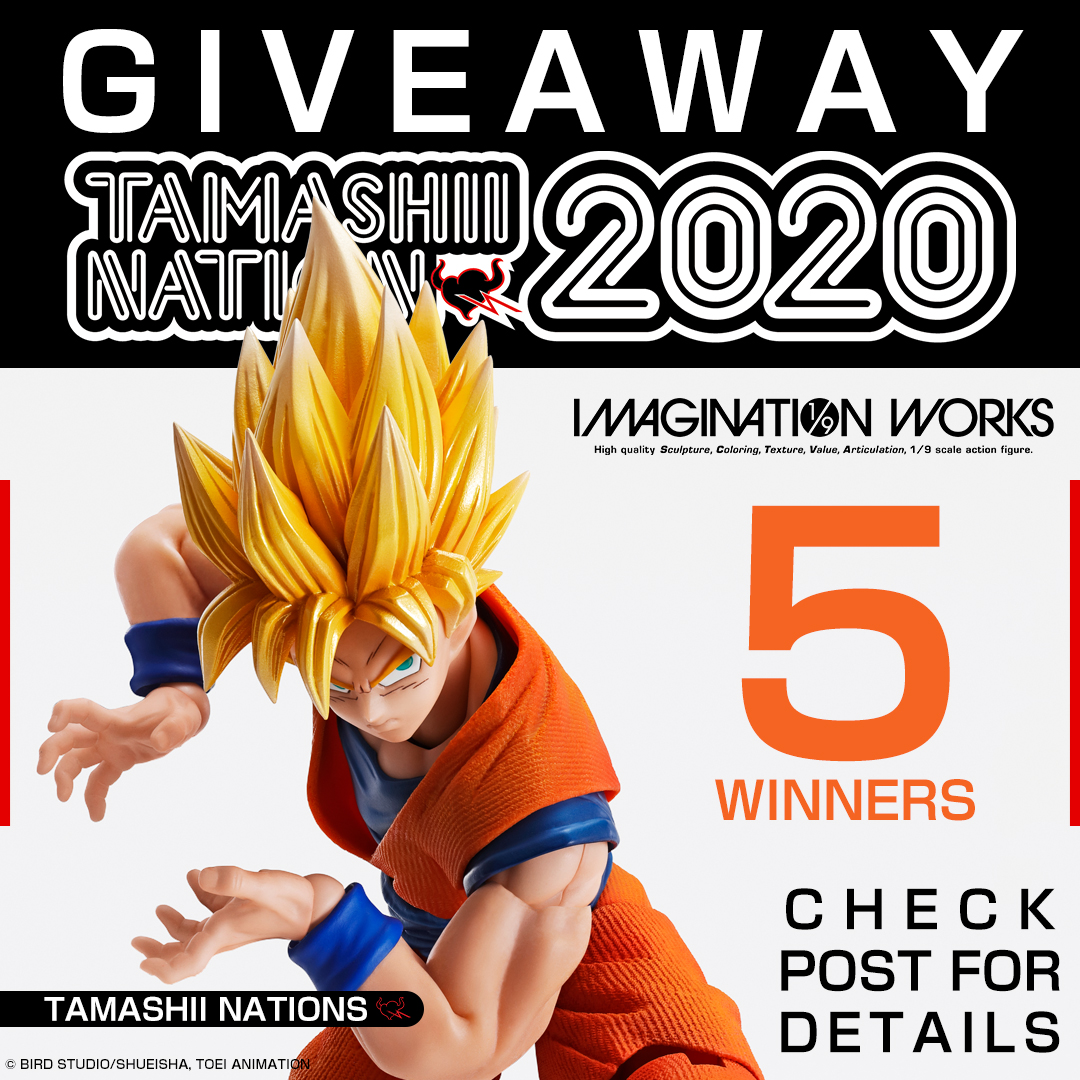 TamashiiNations's tweet photo. 🚨GIVEAWAY LAST CALL 🚨
Our giveaway for an Imagination Works Goku ends this morning. There will be FIVE winners, who will be selected tomorrow. 
Enter at https://t.co/SZF3gEncc3
BONUS entry if you like and share this post. https://t.co/UyAZuWK3P2