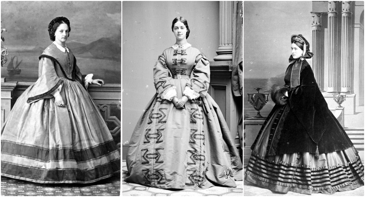 la circonférence extrêmement large pouvait poser des problèmes pratiques, à savoir le fait que les femmes avaient parfois du mal à juger des distances et pouvaient soit renverser les bougies, soit s'approcher trop près du feu. Mais, rappel, elle portaient des matières naturelles