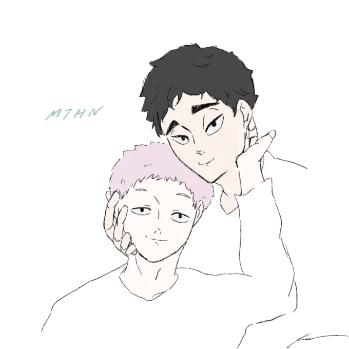 これは取り急ぎアイコンのために描いたmthnです……初めてフっぽいの…描いたぞ…!! 