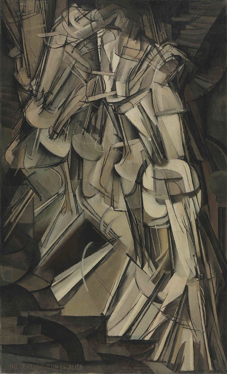 yoongiprinciple: rhythm, repetition, patternartwork: nude descending a staircase, no 2 by marcel duchamp, 1912