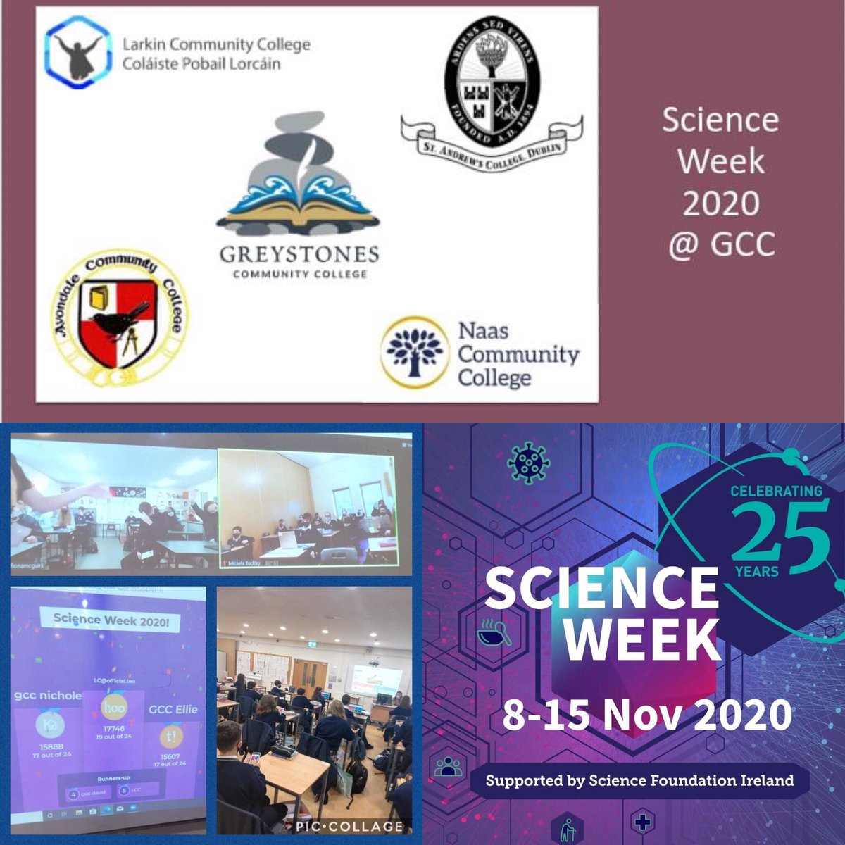 GreystonesColl's tweet photo. GCC hosted our first interschools 'Mega Quiz' today as part of #scienceweek & joined with 4 other schools digitally to compete for the title of Science School Whiz.
#stayingconnected
#keepingapart
@cc_avondale
@LarkinCDETB
@naascc
@standrewscoll
#ScienceWeek https://t.co/ODBy83XsJk