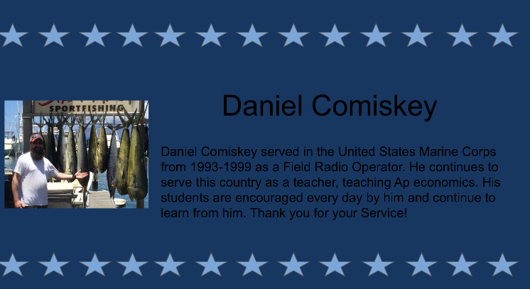 TimberCreek_HS's tweet photo. Thank you, Mr. Comiskey for your service. #KISDThanksVeterans https://t.co/GDrHZHQAaB