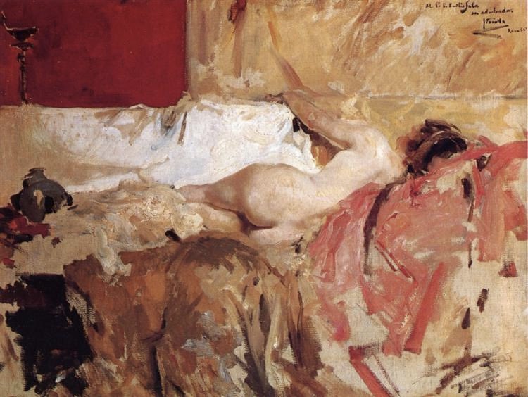 jinprinciple: varietyartwork: bacchante by joaquin sorolla, 1886
