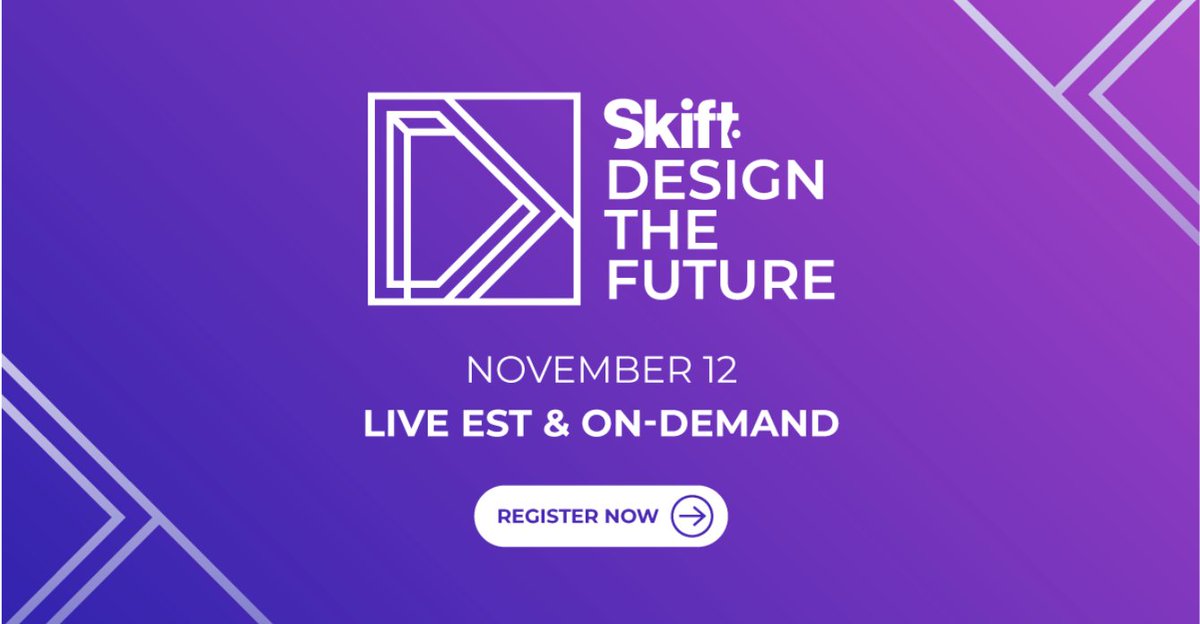 LiveUnsettled's tweet photo. Join Unsettled tomorrow at @Skift's Design the Future Conference! In this moment of historic transformation, experts from a range of industries will share insights into redefining the future of travel through innovation, design, and experiences.

Tix here: https://t.co/0UdkdXsVUJ https://t.co/FdCGBbnmga