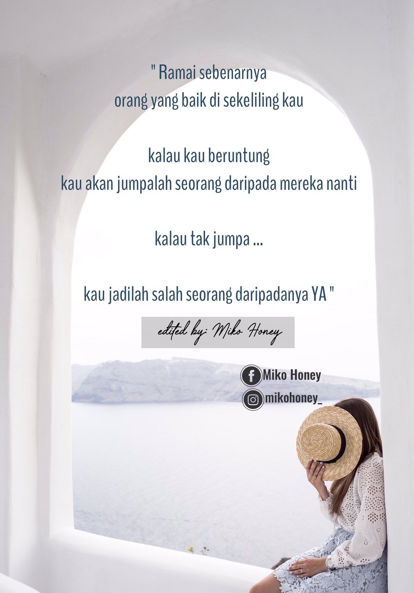 mikohoney_'s tweet photo. " insyaallah ๐ฆ "
#Selamatmalam #DSjourney #rezekihebat #syukurselalu #mikoquotes #combatbarbie #motherof4 #mypassion #hambaallah #quotesdaily #mikogallery #ayatcantik #ayatpadu #ayatdeep #ayatmotivasi #mylife #mystyle #myrules #youknowmyname #notmystory https://t.co/kXTzCRnRGT