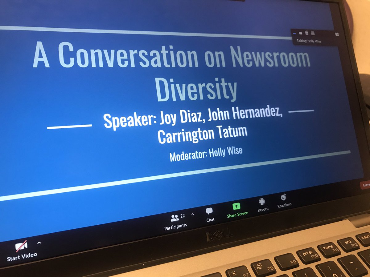 Yoojin_Cho's tweet photo. Happy Mass Comm Week @txst! So glad this important panel discussion is scheduled for my day off so I can listen in. Newsroom or not, every workplace needs to do a pulse check and review what diversity means to them. #MCWeek2020 https://t.co/8UsY84TRSM