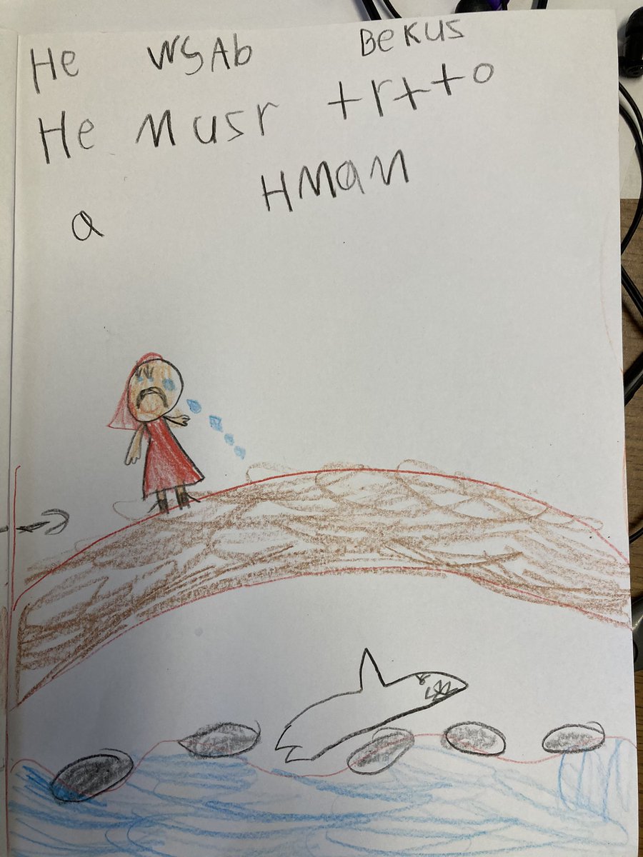 hdlmpteacher's tweet photo. Beaming with pride for my #preschool #youngauthor! “She was sad because her mother turned to a human.” @NSLittleMillers @HDHawks https://t.co/EqPnBPvGzR