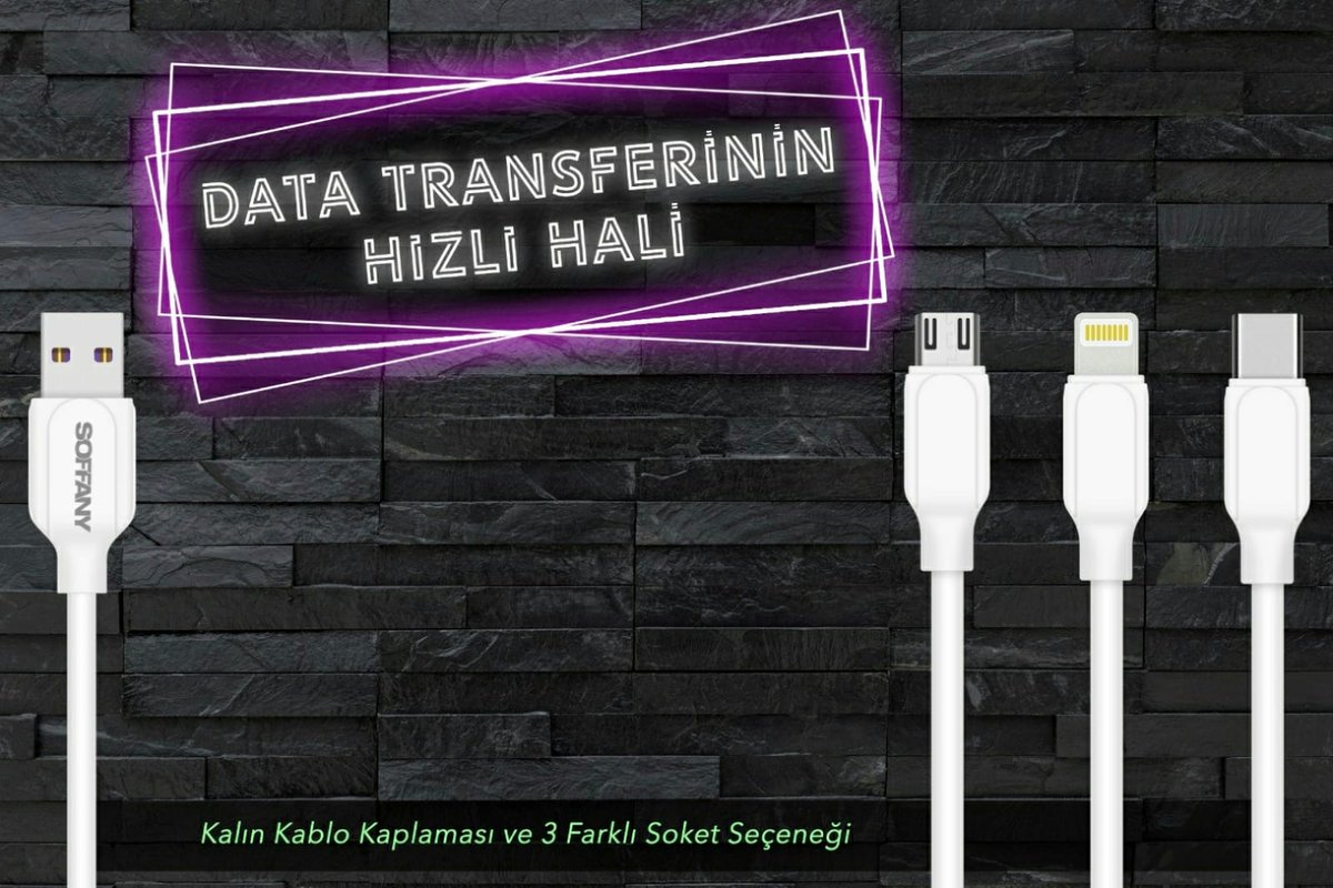 soffanycomtr's tweet photo. Dayanıklı yapısı ve 3 farklı soket seçeneği bulunan kablolarımız ile data transferlerinizi daha hızlı hale getirebilirsiniz.
#soffany #telefon #şarj #kablo #güç #data https://t.co/HYdhlaF6cH