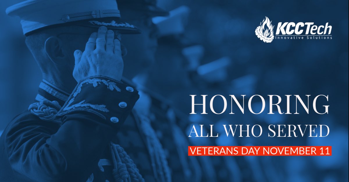KCC_Tech's tweet photo. KCCTech wishes you a Happy Veterans Day 2020! Honoring all who served.
#kcctech #VeteransDay2020 #VeteransDay #telecommunicationservices #pimthor #telecoms #Telecom #telecoms #5g #lte #4g #wireless #openran #smallcells #oran #connected https://t.co/9wBARyuIjA