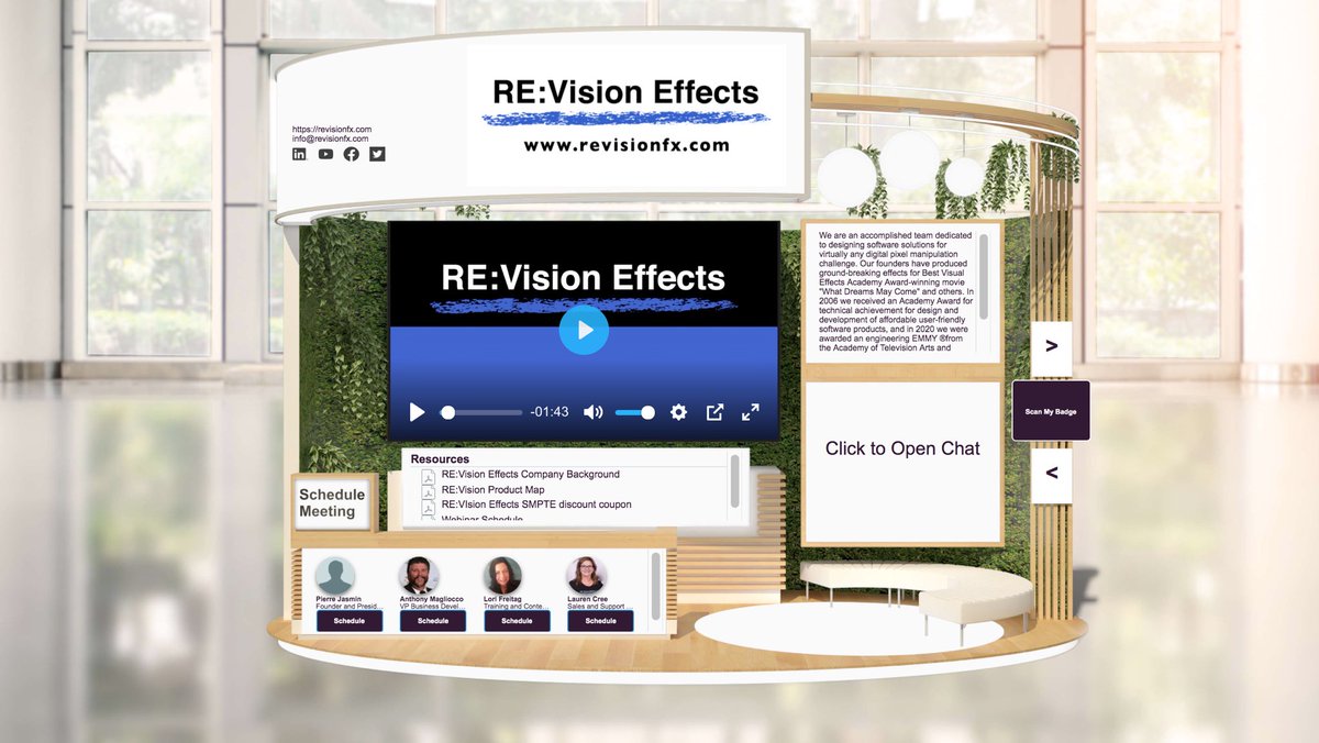 REVisionFX's tweet photo. Join us at the Virtual SMPTE Technical Conference. Registrationfor the exhibits only $5.00 US. https://t.co/oldwoeRPB0
#smpte #virtualtradeshow #booth #revisionfx #twixtor #rsmb #remap #deflicker #plugins #smpte2020 https://t.co/mTrov84VL6