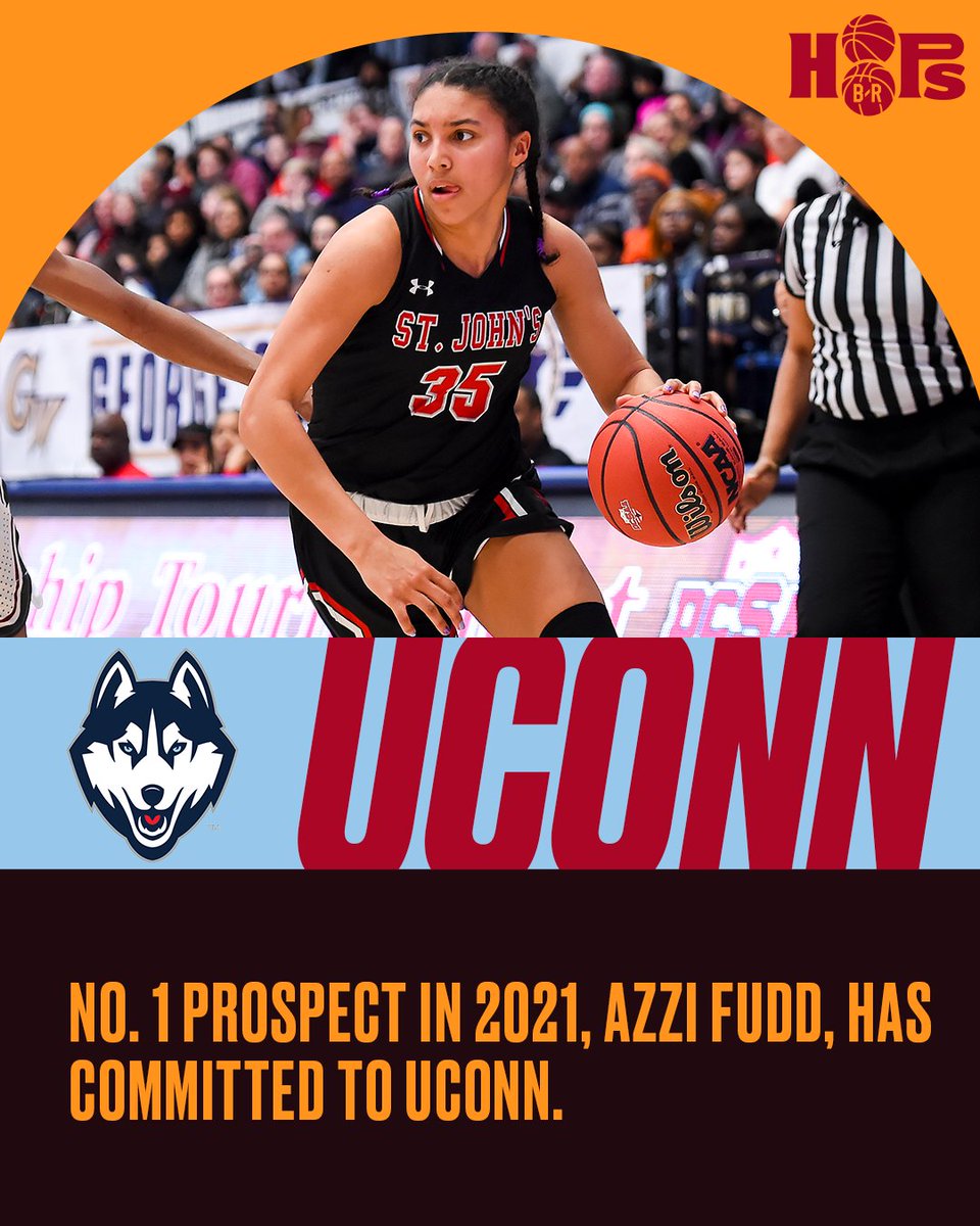 BleacherReport's tweet photo. No. 1 player in 2021 Azzi Fudd announces she’s committing to UConn 🔥 @brhoops https://t.co/gvpY5Huz7h