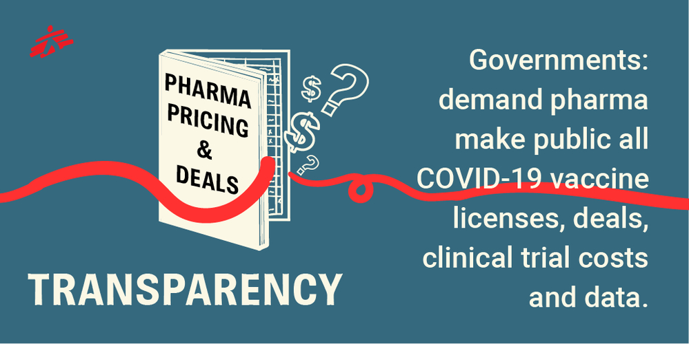 MSF's tweet photo. 📣We’re calling on governments to demand pharma make ALL #COVID19 #vaccine licensing deals public.

Read more: https://t.co/EbIDei5qxL https://t.co/N6hYAA8jdT