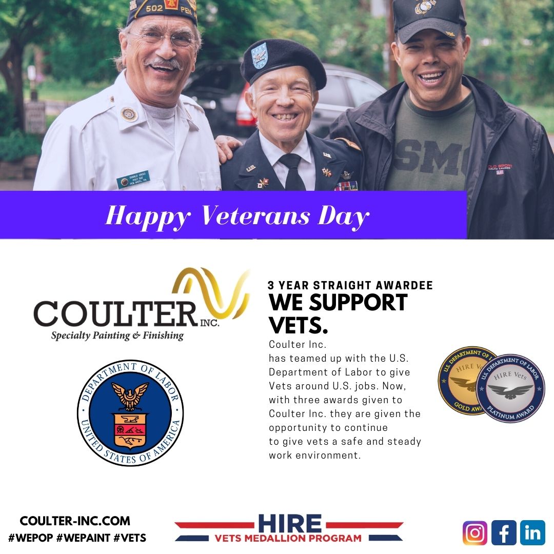 coulter_one's tweet photo. Happy Veterans Day! Our Coulter team would like to solemnly thank all who have served! Thank you. https://t.co/rUAgC3qTnR