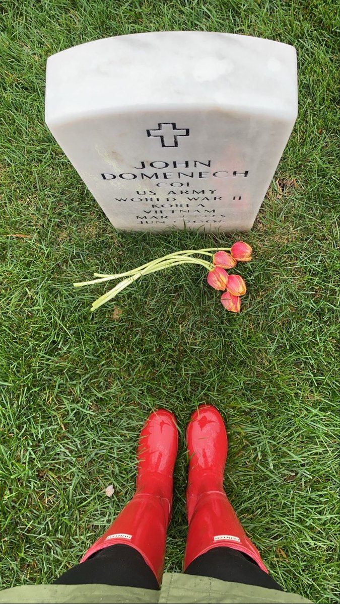 So I’m looking forward to visiting Arlington for all of you again on Memorial Day. But today, I just went to see one COL. Here he is, where he rests at the corner of MacArthur and Patton. 