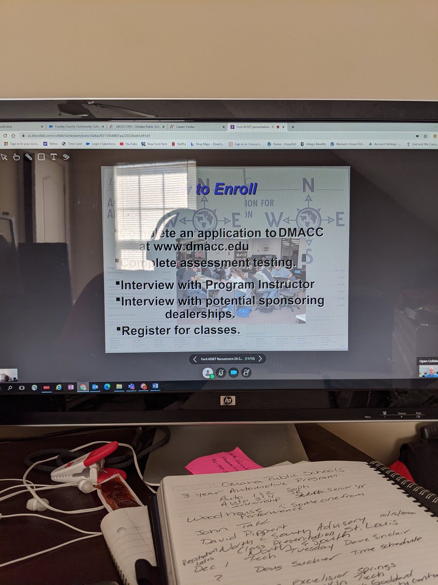 MhicksYork's tweet photo. My DMACC ASSET instructor Al Pieper using technology to meet with students. Al discussed being a technician and our Ford ASSET co-op program. @NewFordTech https://t.co/d5zAkRkvQQ