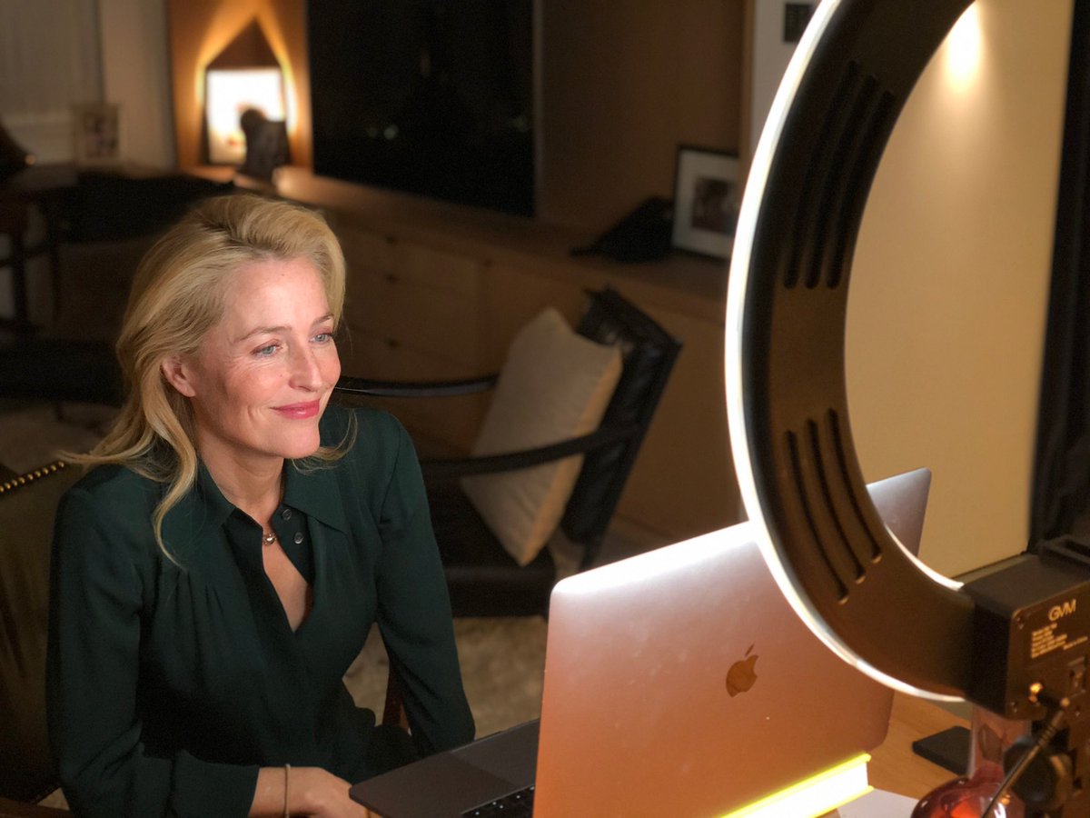 GillianA's tweet photo. The lockdown press set up. 
Am I wearing pants? 
No one will ever know. https://t.co/4EzyrHLtlK