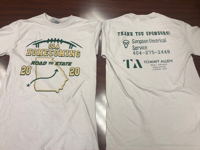 OLH_HCS's tweet photo. It's Homecoming week and our theme is built around a  "Road Trip". Our game day shirts are here and are 5$ Shirts can be purchased at lunch or through the front office. A special thank you to our sponsors- Simpson Electrical Service &amp; Diane O'Cain with Tommy Allen real estate! https://t.co/CvEfEypBsa