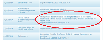 Alors où en est Konbini aujourd’hui et depuis la nomination du mandataire ad hoc ? La 1è chose c’est que l’actif net (les capitaux propres) a été reconstitué après que la société a décidé de "poursuivre son activité malgré un actif net devenu inférieur à la moitié du capital".