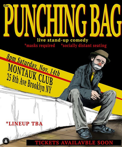 TheMontaukClub's tweet photo. Live comedy comes to the Montauk Club this Saturday night... 8pm! @punchingbagcomedy @the_low_budget_show @pranahaha @maramarek @alexkimedian @tythefisch @millardcomedy #punchyouiswhoisgonnagetpunched https://t.co/NiziONaF7P