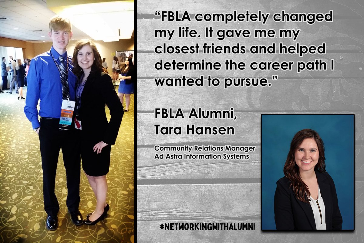 fblapc's tweet photo. Love hearing stories, experiences, &amp; positive impact @FBLA_National has on our alumni’s educational journey &amp; career path. “Life has been a wild ride. I love the experience @mofbla gave me &amp; the friendships it sustained”. #networkingwithalumni @PCHSHalls @PlatteCountyR3 @DrJonrs https://t.co/Utcn0Vg80e
