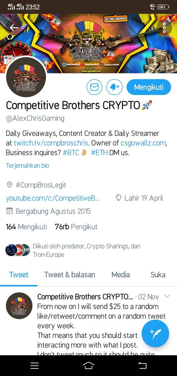 mkhoiri162's tweet photo. @AlexChrisGaming done!! https://t.co/r0sfCUkz2C