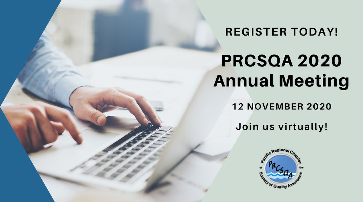 PRCSQA's tweet photo. Today is the last day to register for the 2020 Virtual PRCSQA Annual Meeting tomorrow, 12 November 2020! Free for everyone, members and nonmembers, to attend. Learn more and register at: https://t.co/h5fHFGlpGi. We hope to see you tomorrow! https://t.co/9EfKDcgHxI