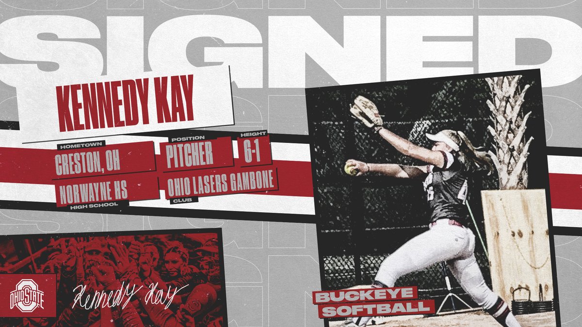 OhioStateSB's tweet photo. 🚨 𝐍𝐄𝐖 𝐁𝐔𝐂𝐊𝐄𝐘𝐄 𝐀𝐋𝐄𝐑𝐓 🚨

Staying in the great state of Ohio, welcome Kennedy Kay (@birdison45)!  

#GoBuckeyes | #NationalSigningDay https://t.co/TgZaD8LBt2