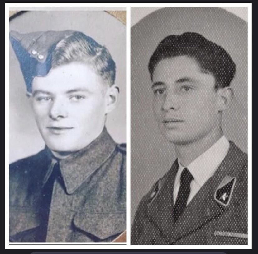 My French-Canadian Grandpa and my Italian Nonno - handsome, weren’t they? If they can go through what they did & come back to Canada and thrive, I can do anything & with gratitude. Thank you to those who serve today.  #LestWeForge🌺 #RemembranceDay #CanadianArmedForces