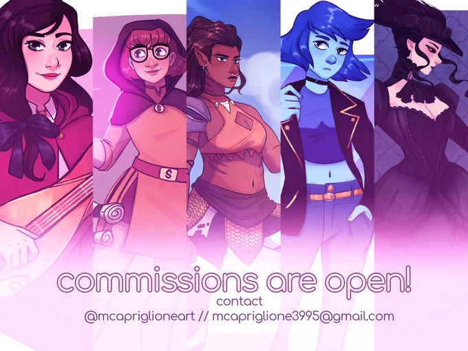 I currently have two commission slots open. Perfect time for holiday gift art!

DM or email me if you're interested! 