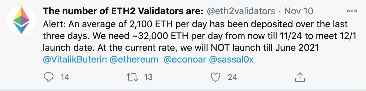 Update: https://twitter.com/eth2validators/status/1326040119737020416?s=20