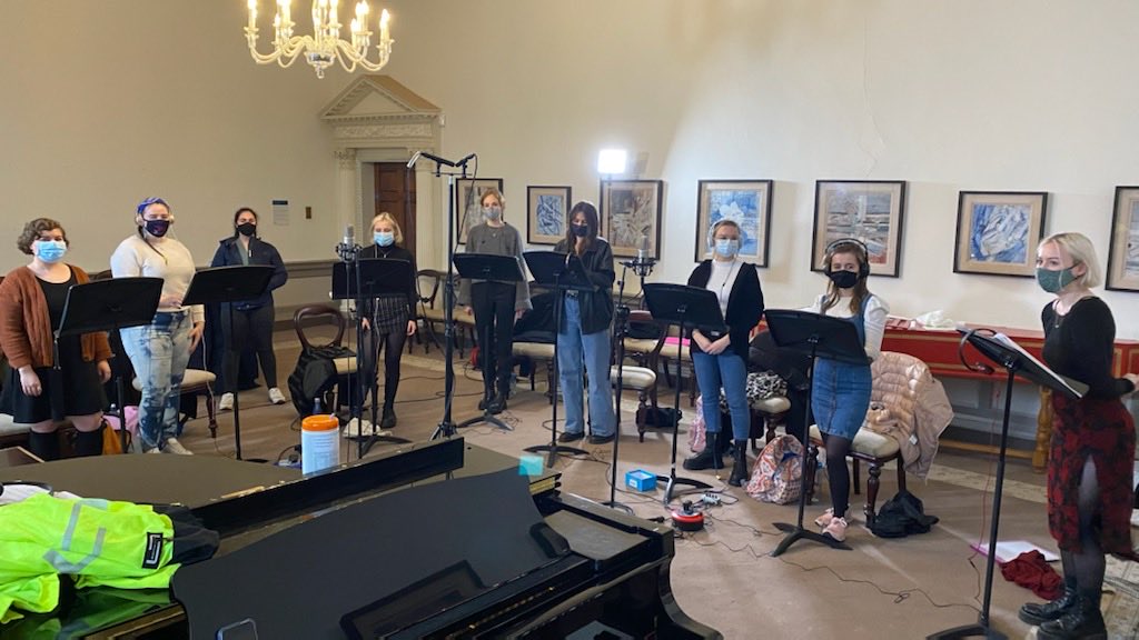 RIAMOpera's tweet photo. ... and here are the @RIAMDublin #DreamCatchr ensemble getting ready to record their audio for @composerkevinoc #new #opera @MoLI_Museum this afternoon... 

...so exciting to be creating #operaonscreen in collaboration w @myIADT + conductor @synnottandrew at the helm... #IamRIAM https://t.co/bpuk1CEUvn