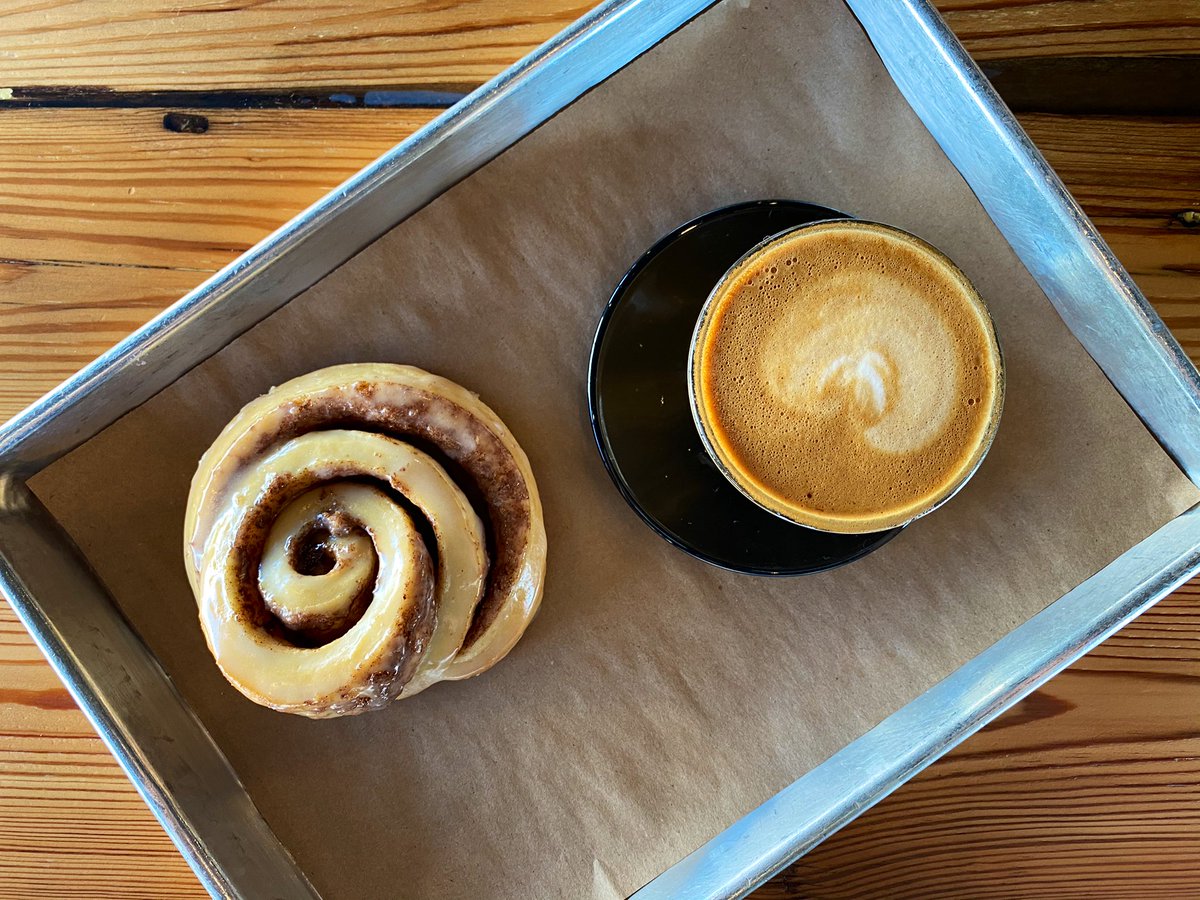 BBQsnob's tweet photo. The BBQ at Miller’s Smokehouse in Belton just never disappoints, and their breakfast is no different. The biscuits and sweet rolls are ridiculous, and they even make their own beef fat flour tortillas. Great cortado as well. https://t.co/a77oyV2bni