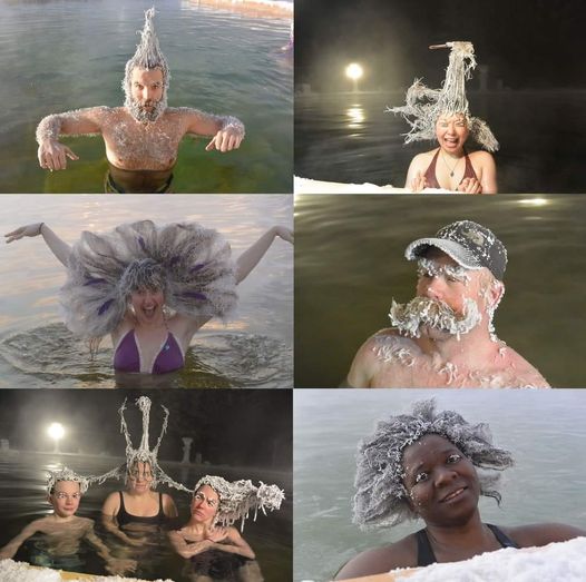 Only in Canada! The hair freeze challenge!! Warm springs, fridged air, let it form naturally!